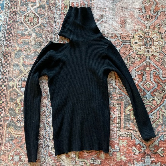 Verge Girl Sweaters - Verge girl cold shoulder turtleneck